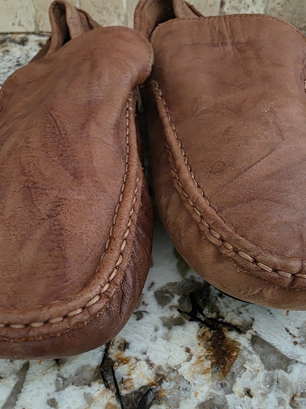 Prada Brown Leather Espadrille Loafers - Picture 3 of 6